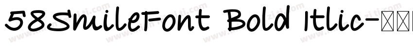 58SmileFont Bold Itlic字体转换